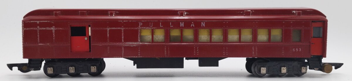 American Flyer 653 Vintage S Red Heavyweight Combination Car VG