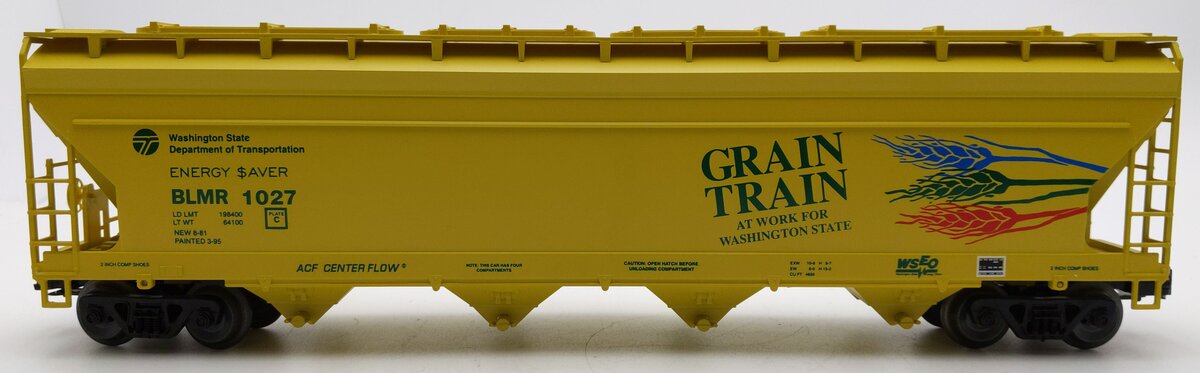 Weaver O Gauge Grain Train Hopper Car #1027 LN