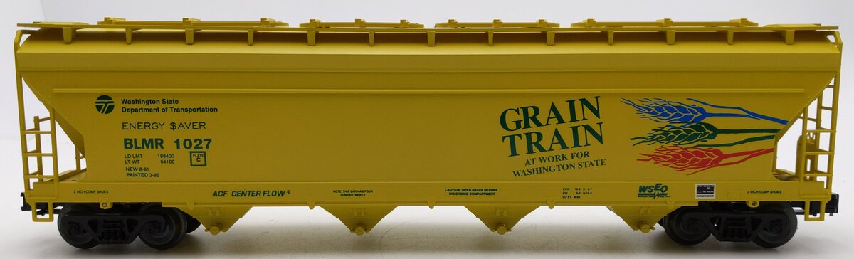 Weaver O Gauge Grain Train Hopper Car #1027 LN