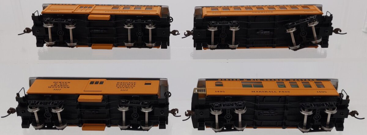 Roundhouse 16382 HO D&RGW 34' Old Time Overton Passenger Cars (Set of 4) EX/Box