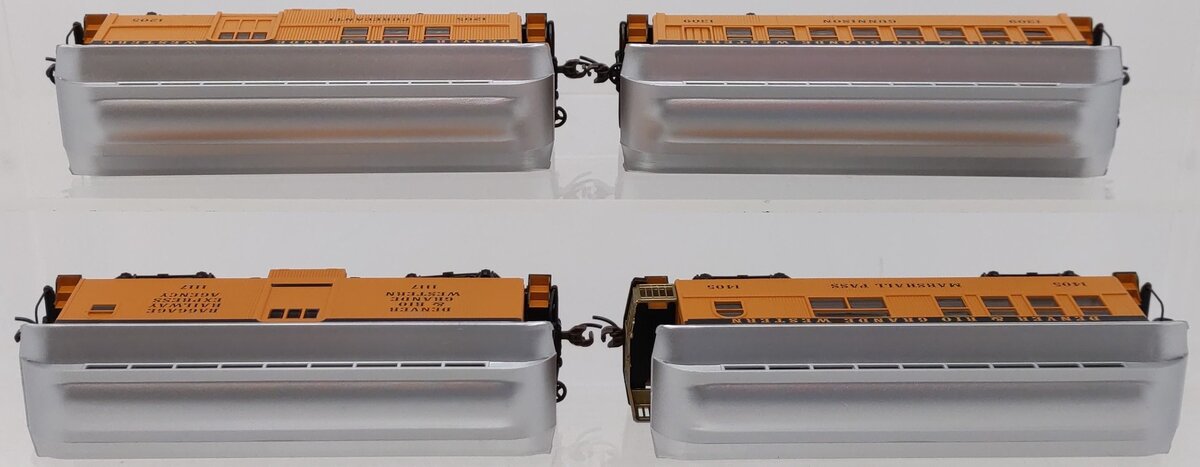 Roundhouse 16382 HO D&RGW 34' Old Time Overton Passenger Cars (Set of 4) EX/Box