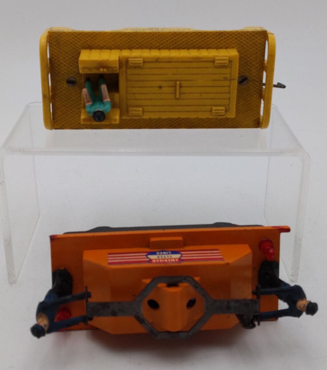 American Flyer Vintage S Track Maintenance Car & Handcar [2] VG