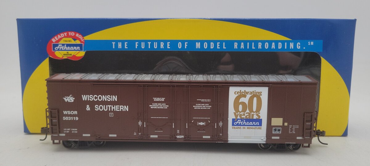 Athearn 95998 HO Scale Wisconsin & Southern 50' Double-Plug Door Boxcar #503119 LN/Box