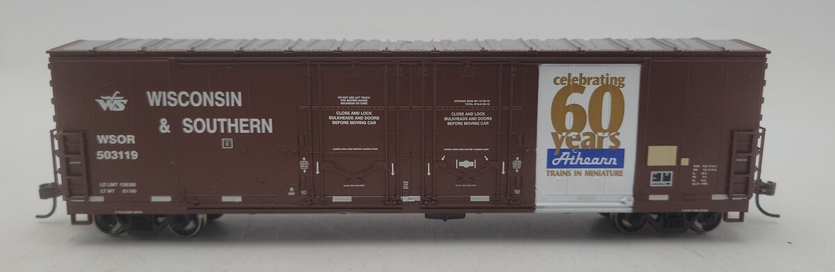 Athearn 95998 HO Scale Wisconsin & Southern 50' Double-Plug Door Boxcar #503119 LN/Box