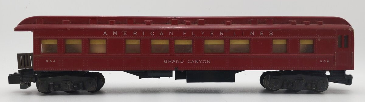 American Flyer 954 Vintage S Heavyweight Grand Canyon Observation Car VG