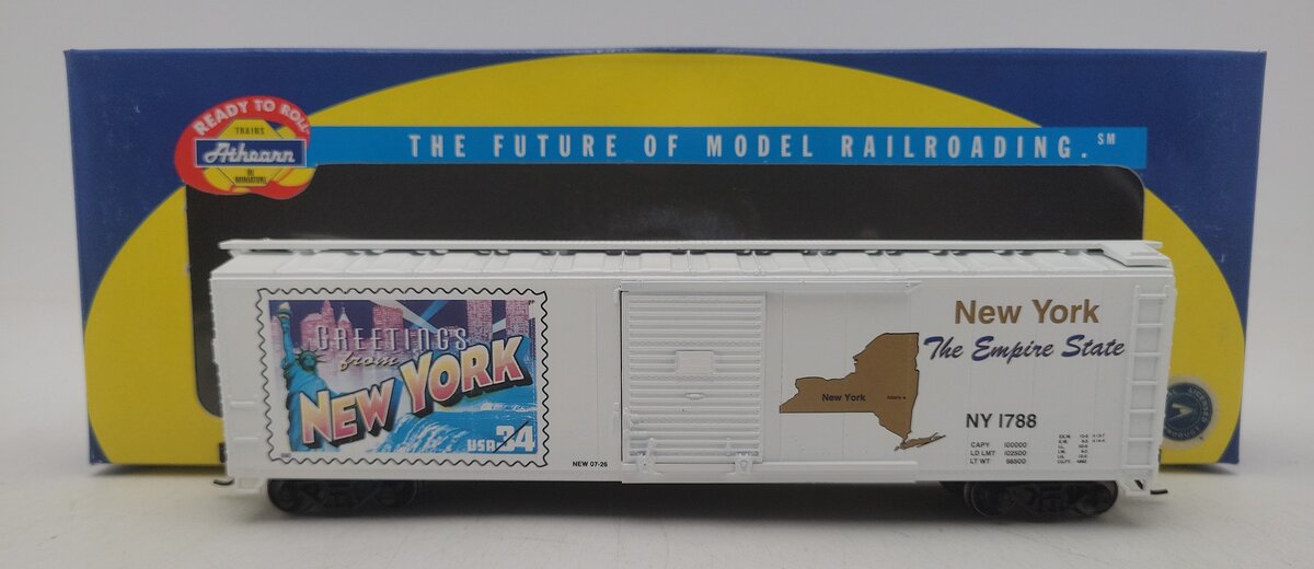 Athearn 93332 HO Scale USPS 50' Single Door Boxcar - New York #1788 EX/Box