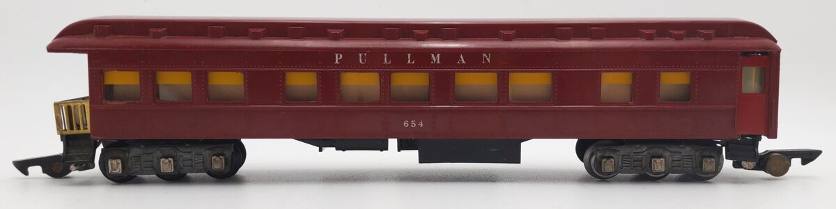 American Flyer 654 Vintage S Red Heavyweight Observation Car VG
