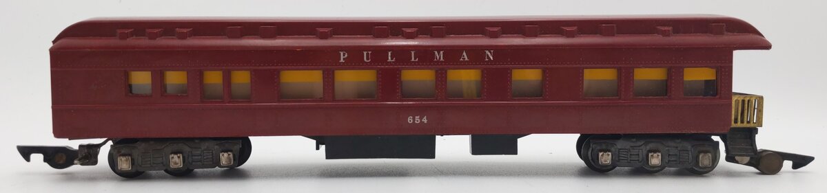 American Flyer 654 Vintage S Red Heavyweight Observation Car VG