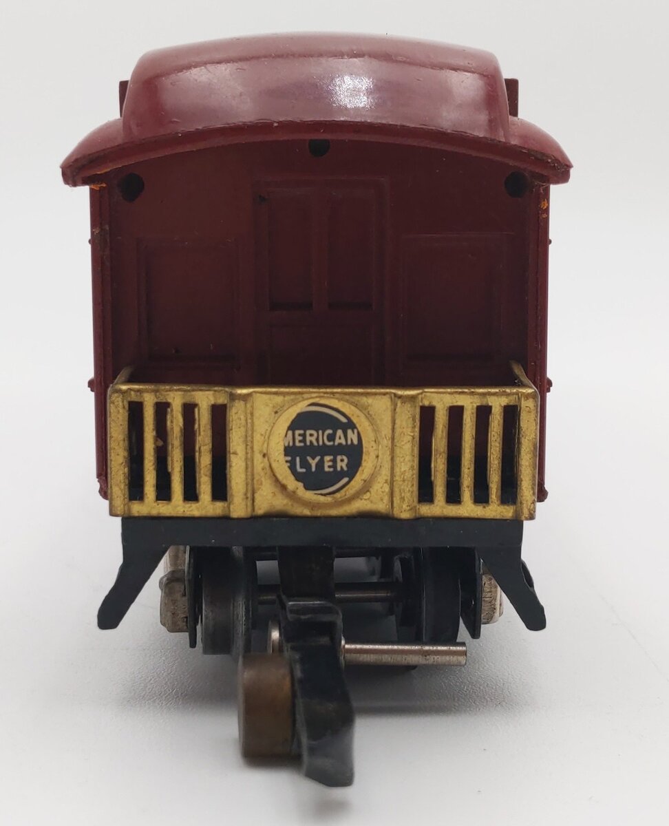 American Flyer 654 Vintage S Red Heavyweight Observation Car VG