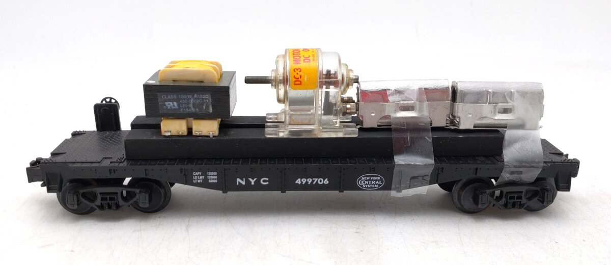 MTH 30-7608 O NYC Pacemaker Flatcar with Custom Load #499706 EX