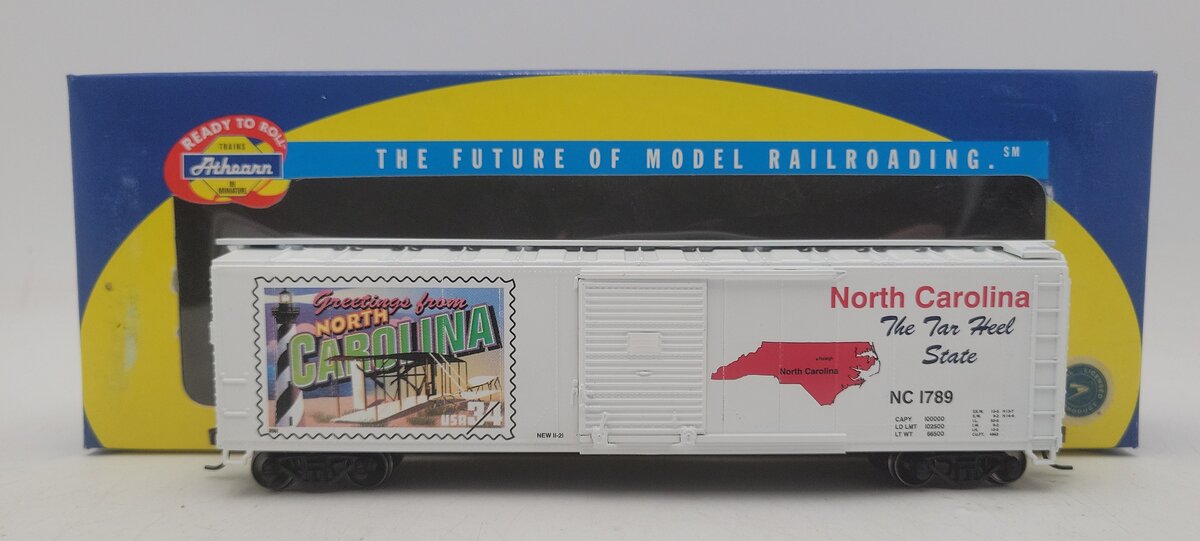 Athearn 93333 HO Scale USPS North Carolina 50' Single Door Boxcar #1789 LN/Box