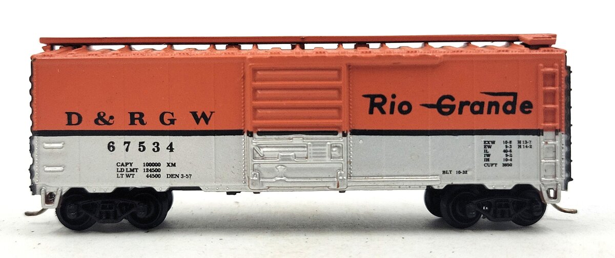 Atlas 3423 N Scale D&RGW Rio Grande 40' Boxcar #67534 LN/Box