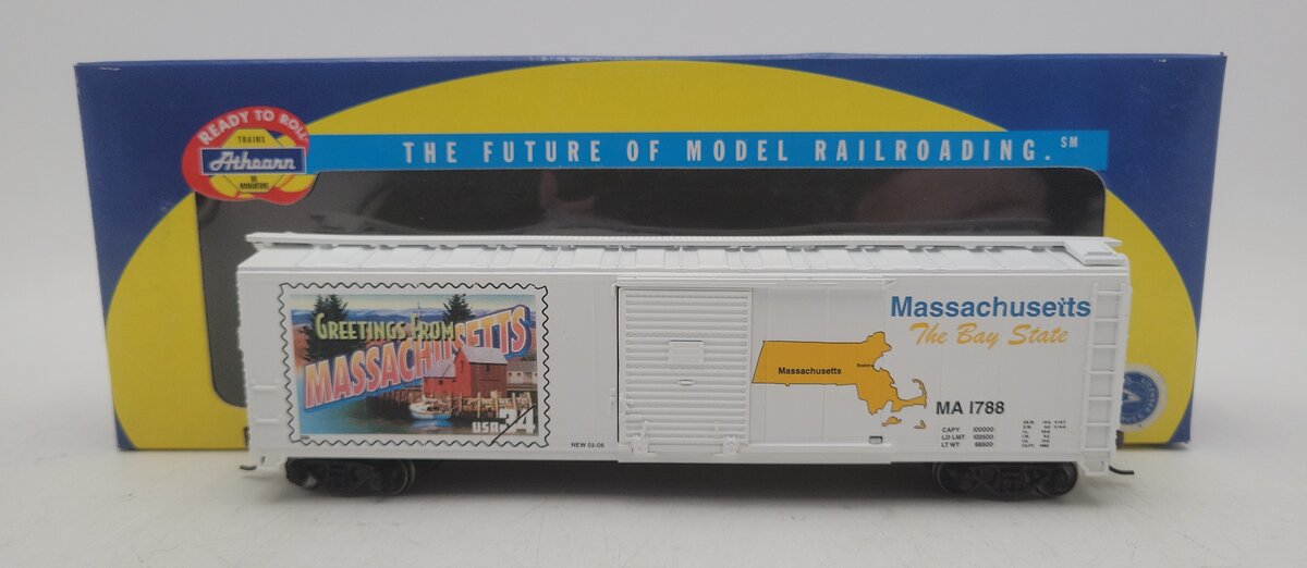 Athearn 93321 HO Scale USPS Massachusetts 50' Single Door Boxcar #1788 EX/Box