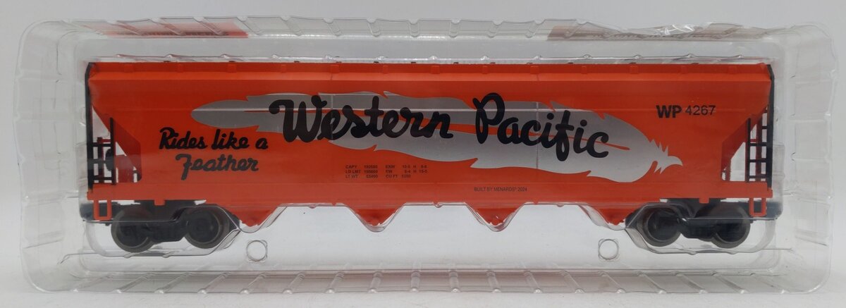 Menards 275-9374 O Gauge Western Pacific Smooth-Sided Hopper #4267 MT/Box