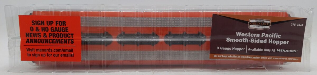 Menards 275-9374 O Gauge Western Pacific Smooth-Sided Hopper #4267 MT/Box