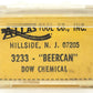 Atlas 3233 N Scale Dow Chemical "Beercan" Tank Car #10243 LN/Box