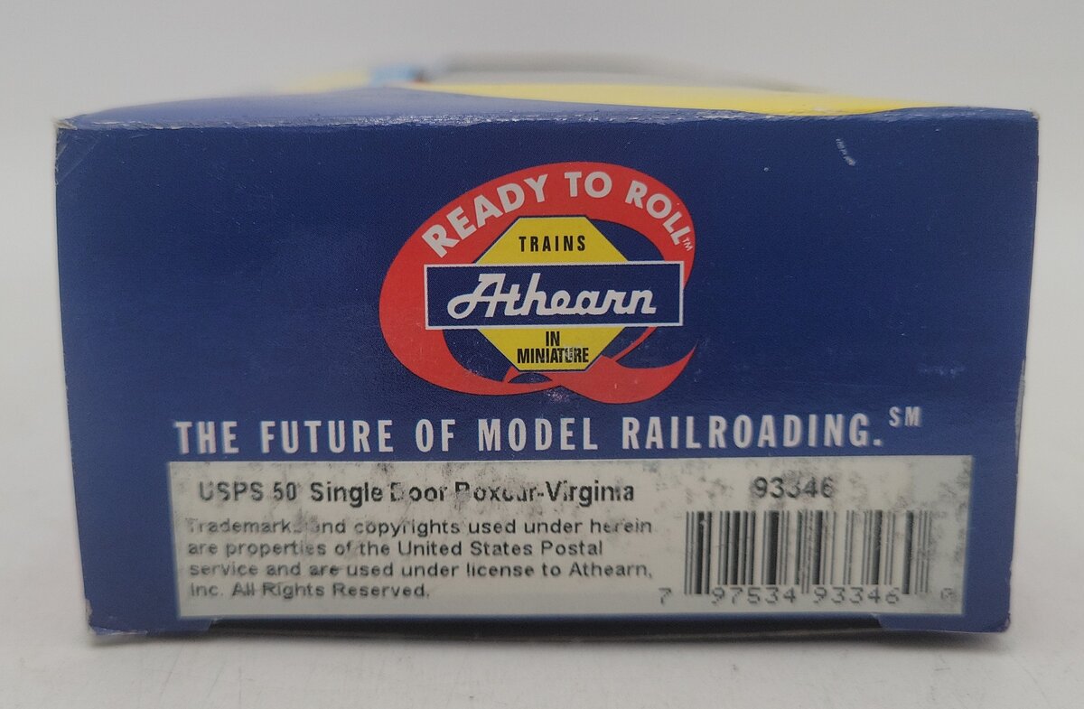 Athearn 93346 HO Scale USPS 50' Single Door Boxcar - Virginia #1788 LN/Box