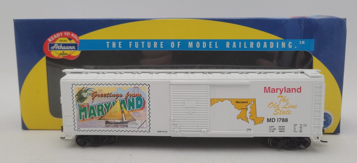 Athearn 93320 HO Scale USPS 50' Single Door Boxcar - Maryland #1788 EX/Box