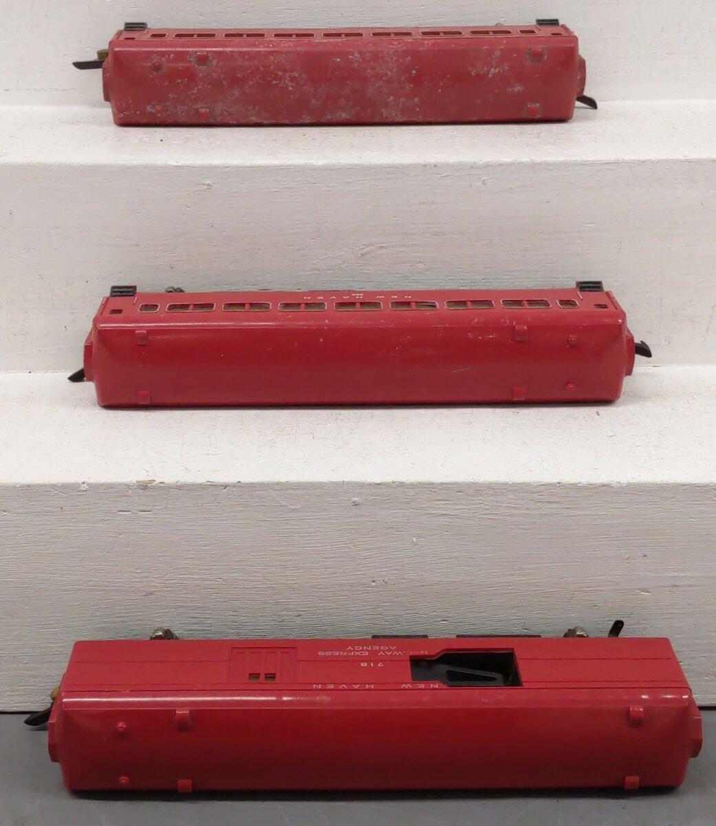 American Flyer Vintage S Gauge New Haven Passenger Cars #650,650,718 [3] VG