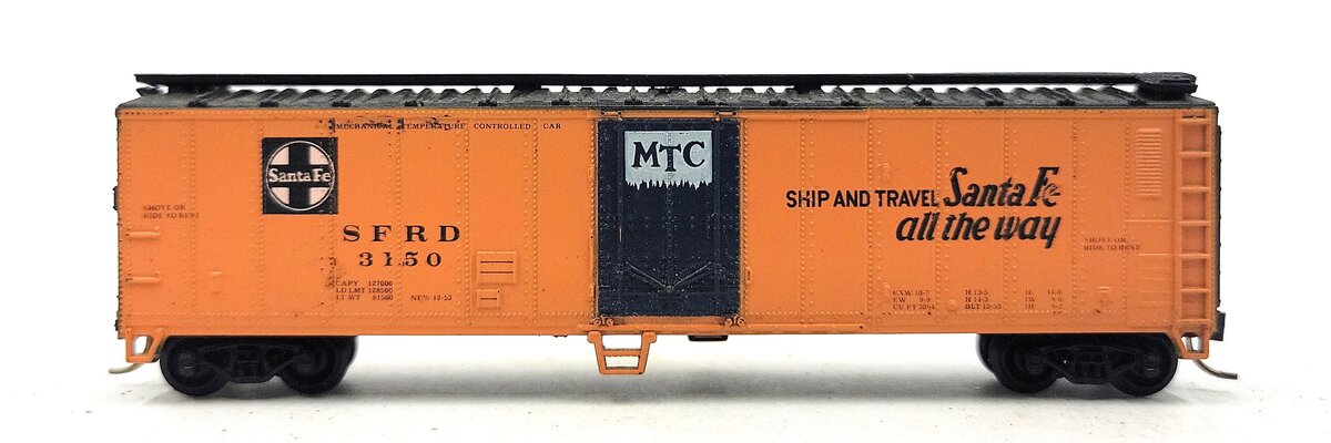 Atlas 3667 N Scale Santa Fe 50' Reefer #3150 VG/Box