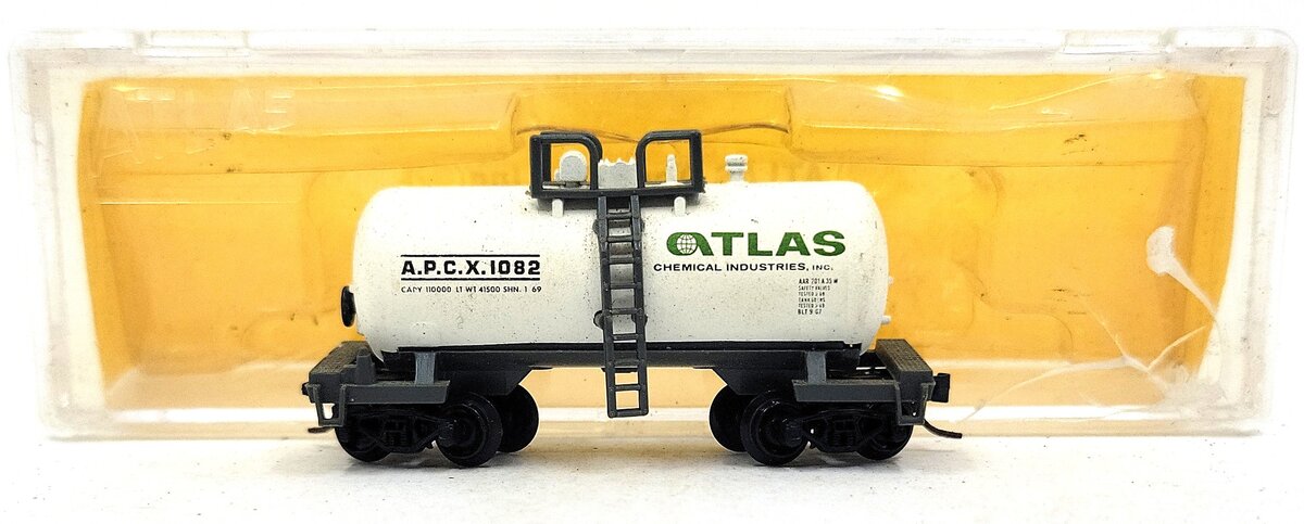 Atlas 3241 N Scale Atlas Chemical Beercan Tank Car #1082 EX/Box