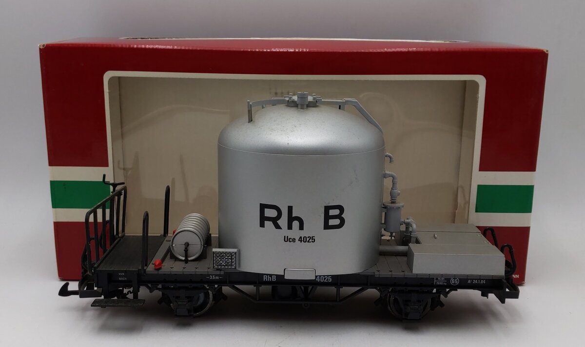 LGB 4025 G Scale RhB Tank Car (Metal Wheels) EX/Box