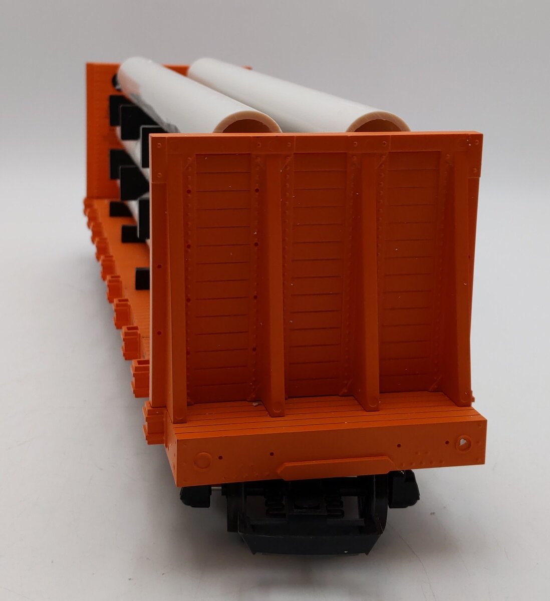 USA Trains 17606 G Illinois Central Flatcar with Pipe Load Orange EX/Box