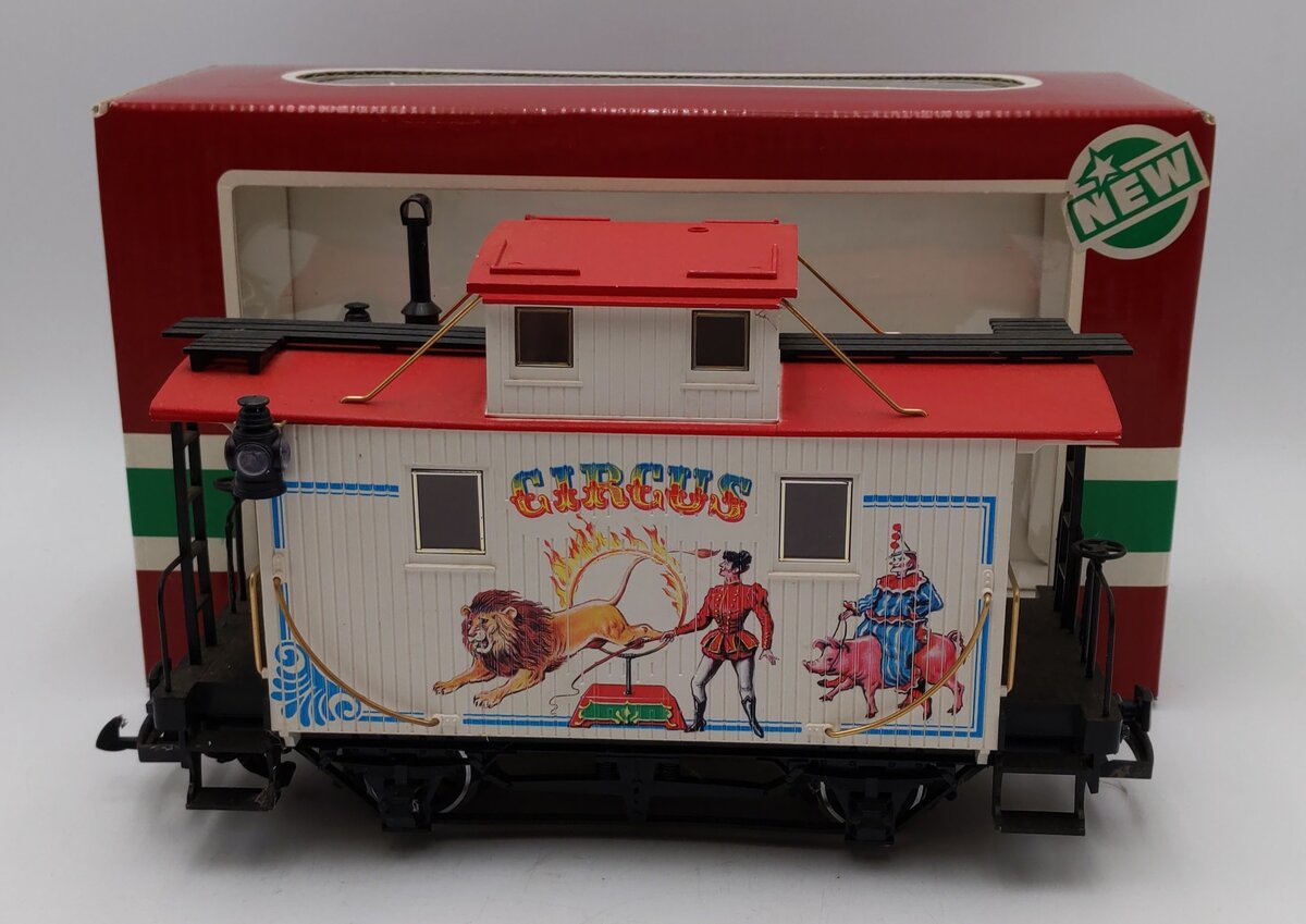 LGB 4165 G Scale Circus 4-Wheel Caboose (Metal Wheels) EX/Box