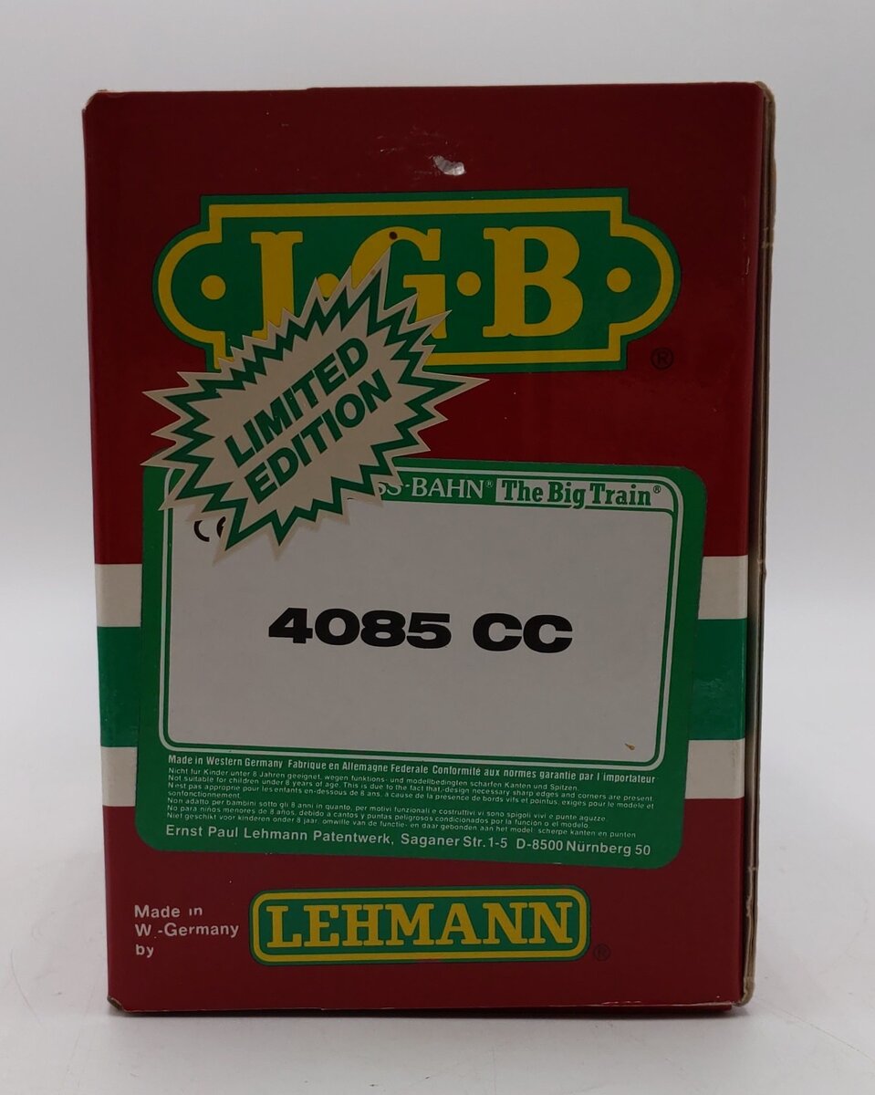 LGB 4085-CC G Scale Flat Car w/Frankenmuth, Michigan Container EX/Box