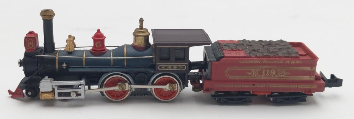 Bachmann 4750 N Scale Union Pacific 4-4-0 Steam Locomotive & Tender #119 EX