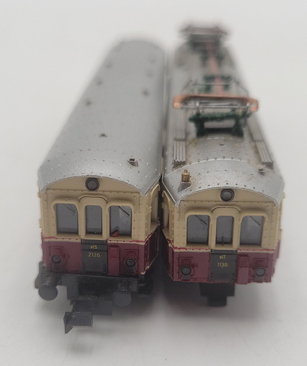 Roco 23001 N-Scale DSG BR ET85 2-Coach Set #2126, #1130 EX