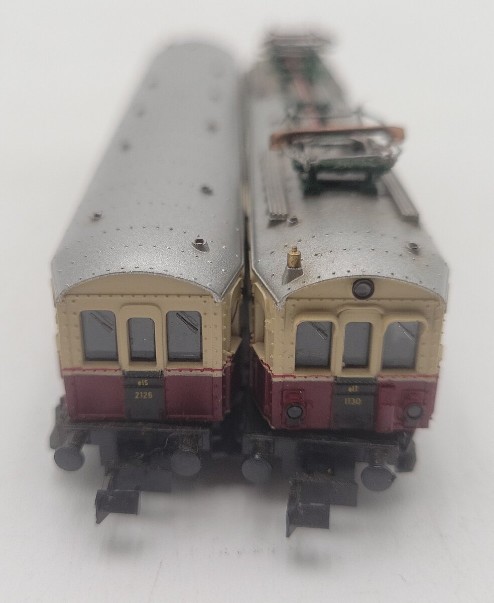 Roco 23001 N-Scale DSG BR ET85 2-Coach Set #2126, #1130 EX