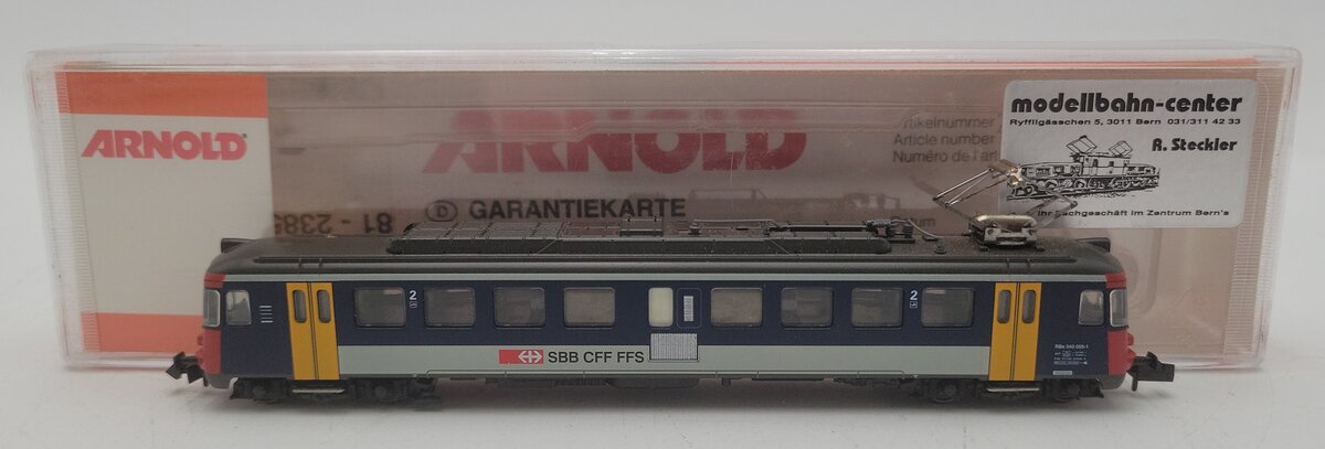 Arnold 2384 N Scale SBB Swiss Federal Railways Electric Locomotive #540 0550-1 EX/Box