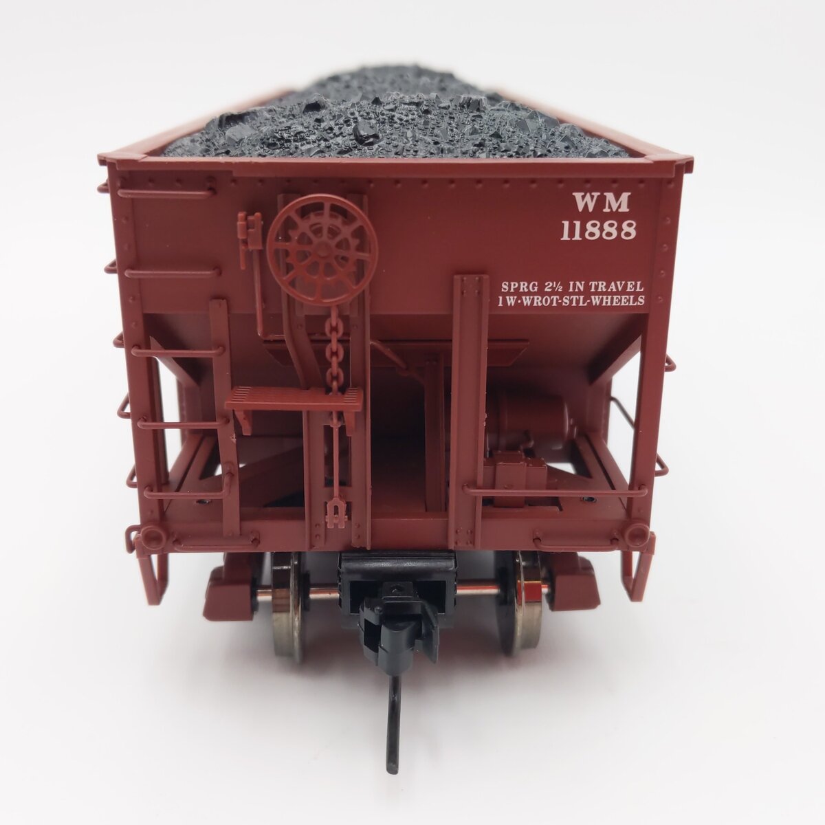 Atlas 7756-5 O Scale Western Maryland 55 Ton Fishbelly Hopper #11888 (2-Rail) EX/Box