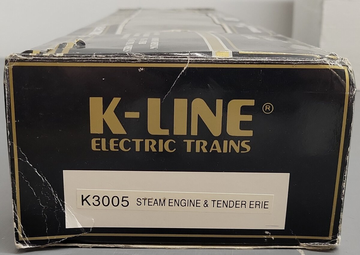 K-Line K3005 O Gauge Erie 4-6-2 Steam Locomotive & Tender #3005 EX/Box