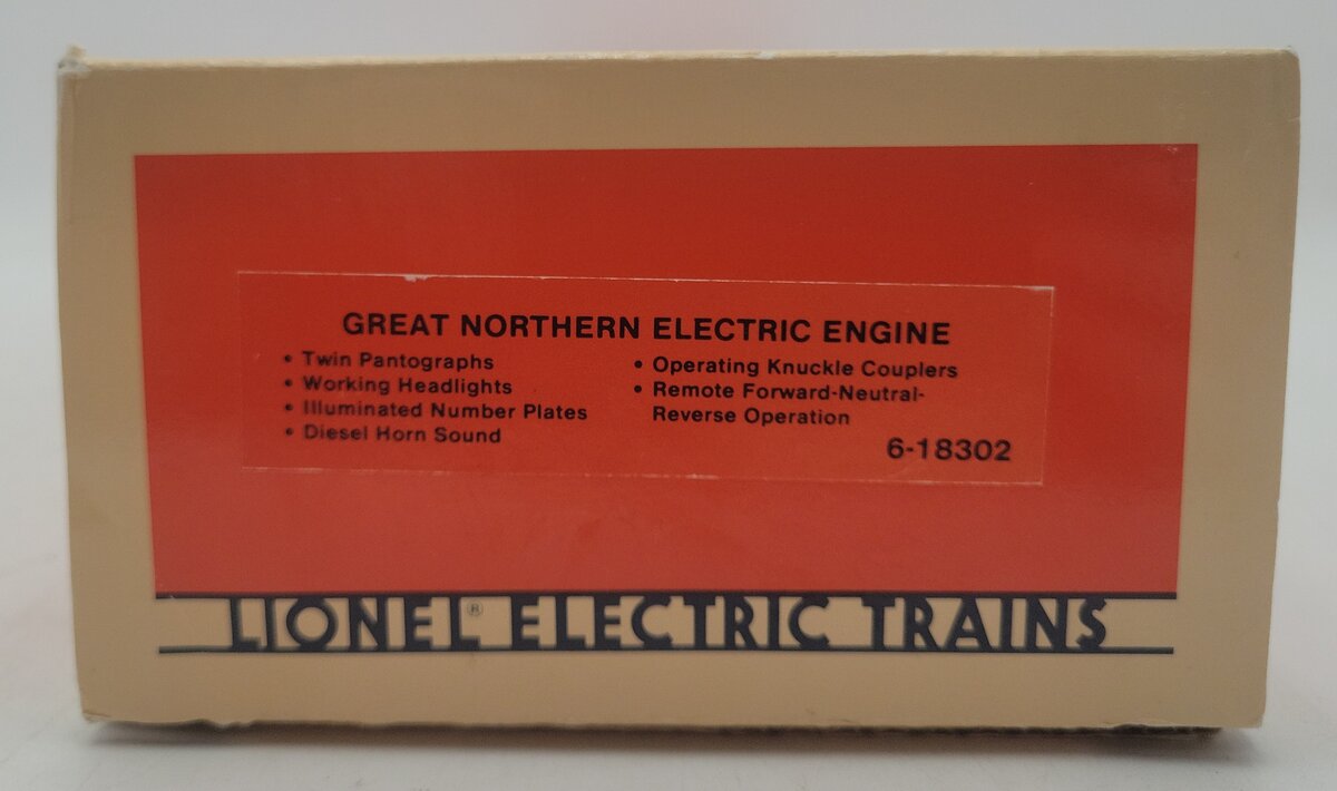 Lionel 6-18302 O Gauge Great Northern EP-5 Electric Locomotive #8302 VG/Box