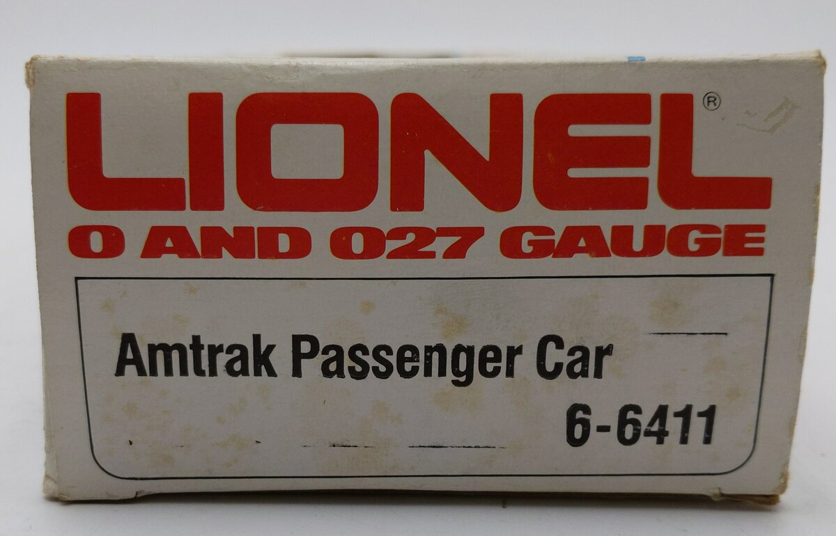 Lionel 6-6411 O Gauge Amtrak Illuminated Passenger Car #6411 EX/Box