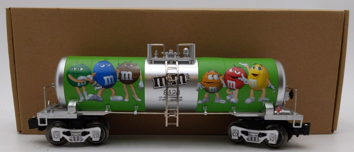 Menards 275-9151 O Gauge M&Ms Modern Tank Car "M&Ms" #8999 LN/Box