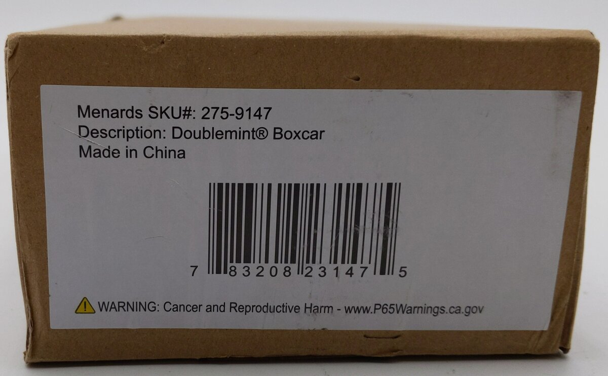 Menards 275-9147 O Gauge Wrigley's Doublemint Boxcar #6323 EX/Box
