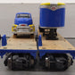 Menards 275-9545 O Gauge Chessie Flatcars w/ SPAM Tractor/Trailer (2) EX/Box