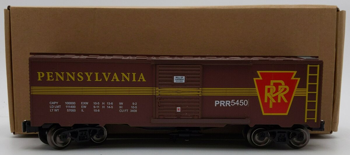 Menards 275-9338 O Gauge Pennsylvania Railroad Boxcar #5450 LN/Box