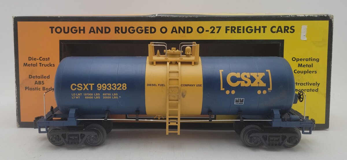 MTH 30-73444 O CSX Modern Tank Car #993328 VG/Box