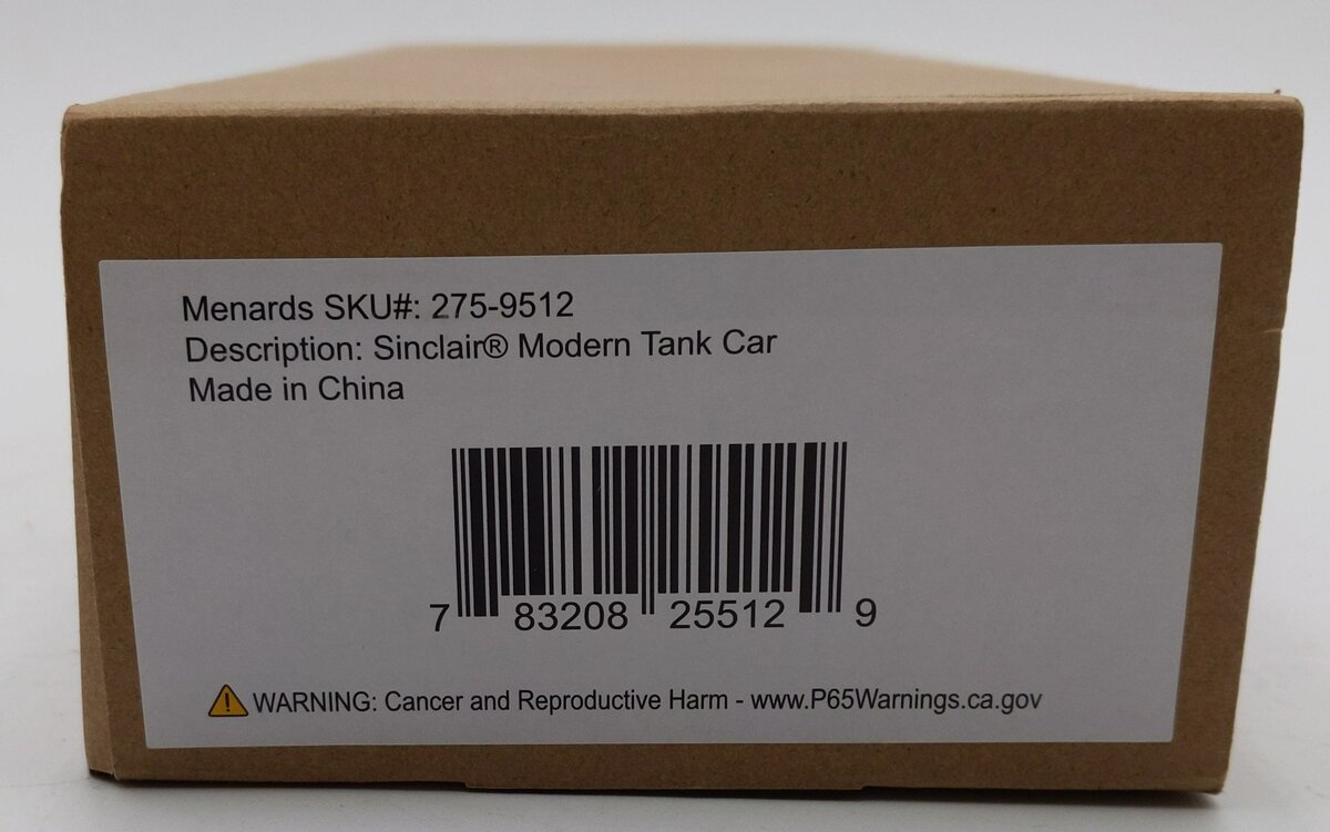 Menards 275-9512 O Gauge Sinclair Tank Car #4945 LN/Box