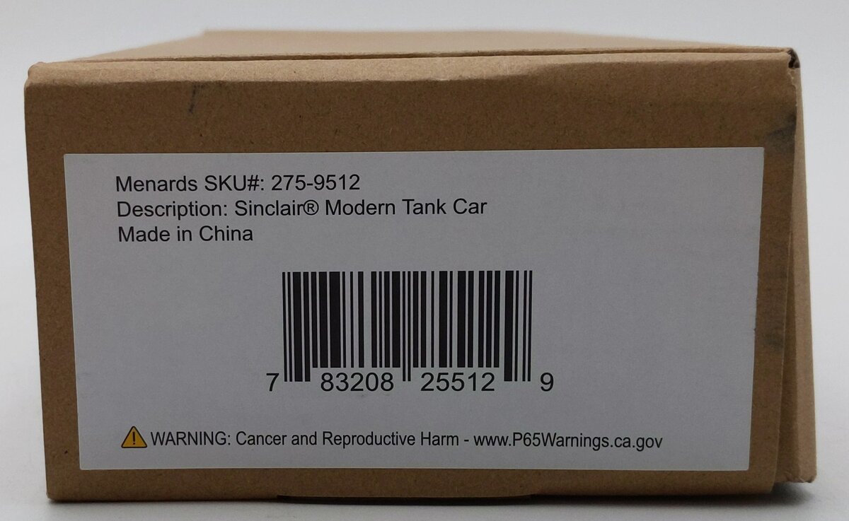 Menards 275-9512 O Gauge Sinclair Tank Car #4945 LN/Box
