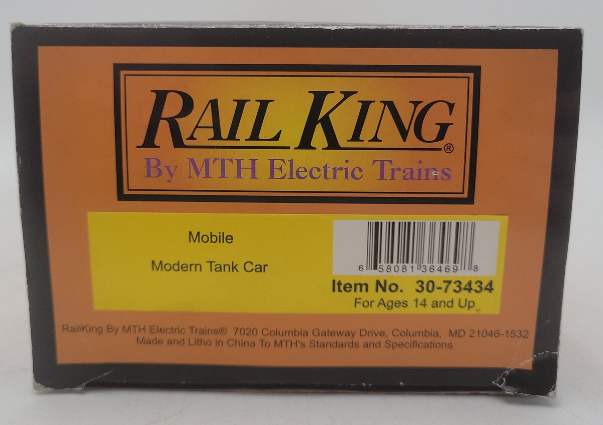 MTH 30-73434 O Mobile RailKing Modern Tank Car #88362 EX/Box