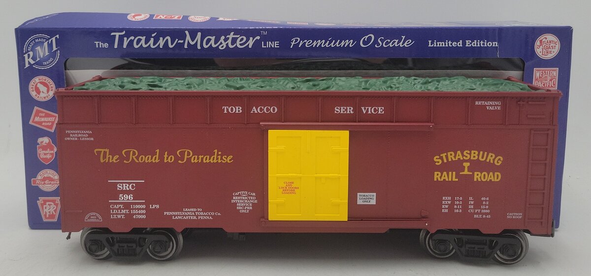 RMT 86499-40 O Gauge Strasburg Railroad 40' Tobacco Car #695 EX/Box
