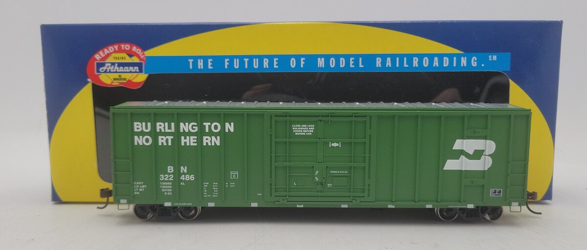 Athearn 92952 HO Scale Burlington Northern 50' FMC Plug Door Box Car #322486 LN/Box