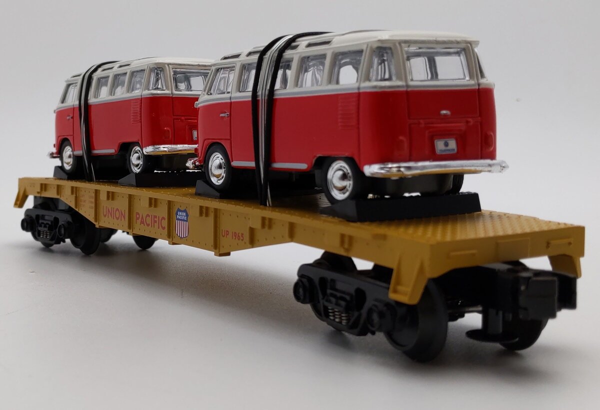 MTH 30-76033 O Scale Union Pacific Flatcar w/2 VW #1965 LN/Box
