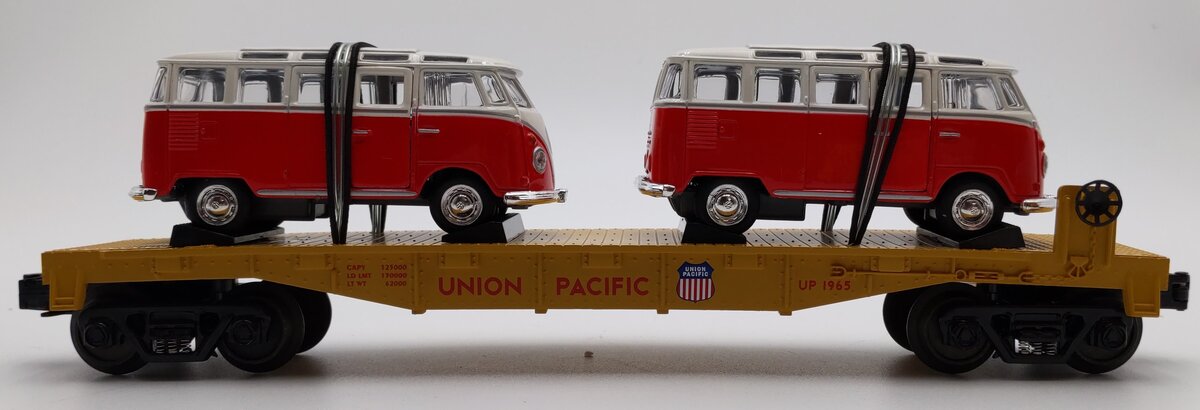 MTH 30-76033 O Scale Union Pacific Flatcar w/2 VW #1965 LN/Box