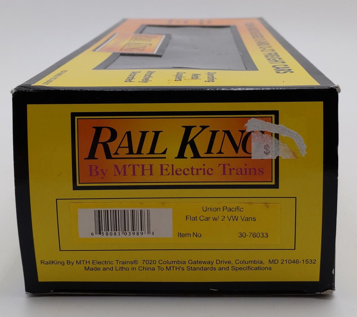 MTH 30-76033 O Scale Union Pacific Flatcar w/2 VW #1965 LN/Box